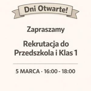 Read more about the article REKRUTACJA DO PRZEDSZKOLA I KLAS PIERWSZYCH